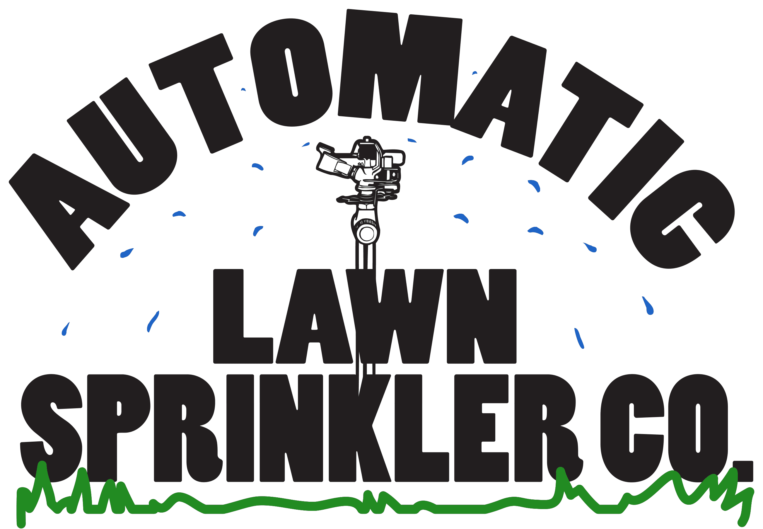 The original Automatic Lawn Sprinkler Co. logo